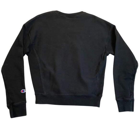 Champion Men's Crewneck Sweatshirt XS  Reverse Weave Black Cotton/Polyester - Picture 2 of 9
